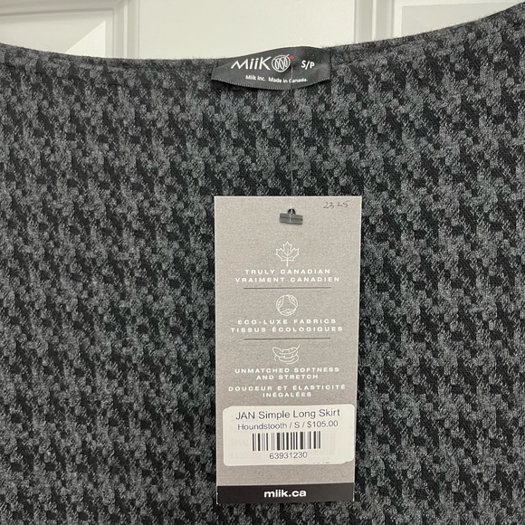 Miik Jan Simple Long Skirt Houndstooth, Small, NWT - Picture 4 of 6